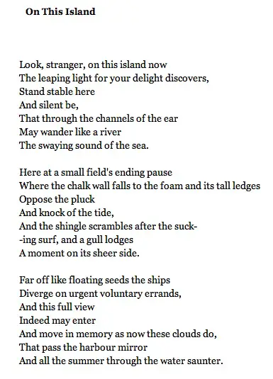 As I Walked Out One Evening - Poem by WH Auden