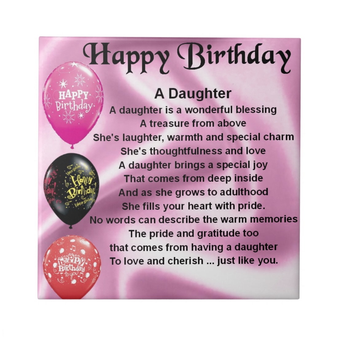 Happy Birthday Daughter Poems