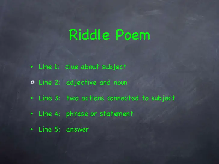 Riddle Poems