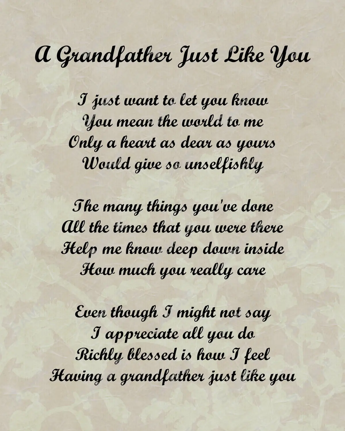 I Love My Grandpa Quotes Granddad Poems