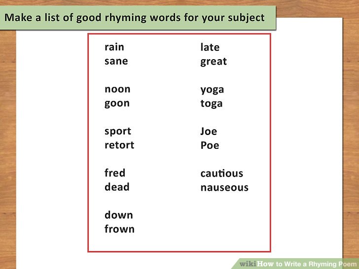Good rhyming Poems