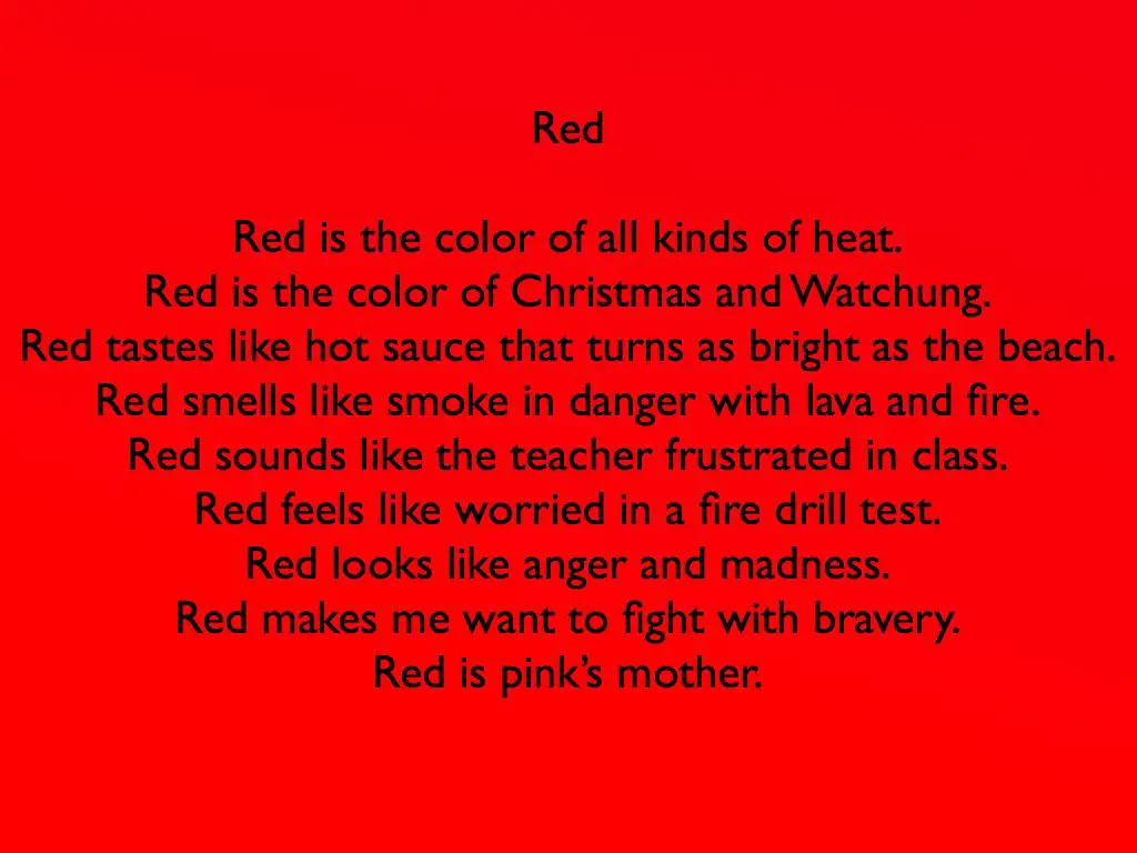 Red Poems.