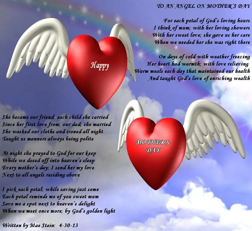 Mother&rsquo;s day in heaven Poems