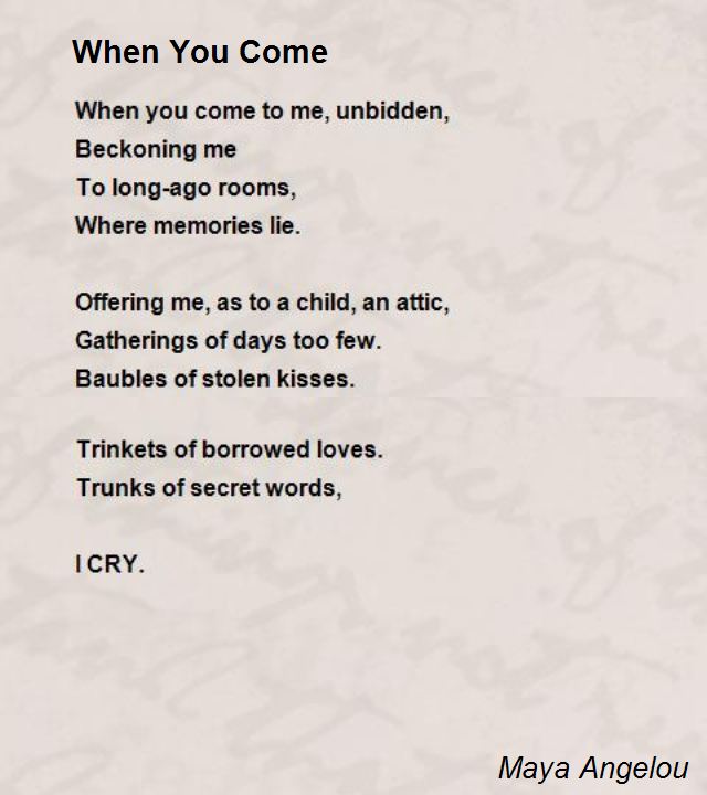 Maya angelou short Poems