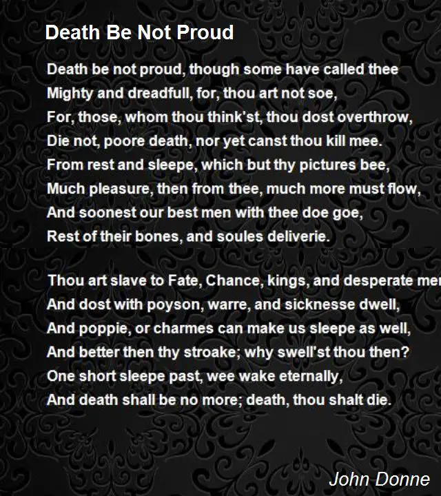 poetry analysis of death is a An analysis of emily dickinson's poem, because i could not stop for death - in the poem “because i could not stop for death” by emily dickinson refers to death as a gentlemen who unexpectedly visits dickinson to take her. poetry analysis of death is a An analysis of emily dickinson's poem, because i could not stop for death - in the poem “because i could not stop for death” by emily dickinson refers to death as a gentlemen who unexpectedly visits dickinson to take her.