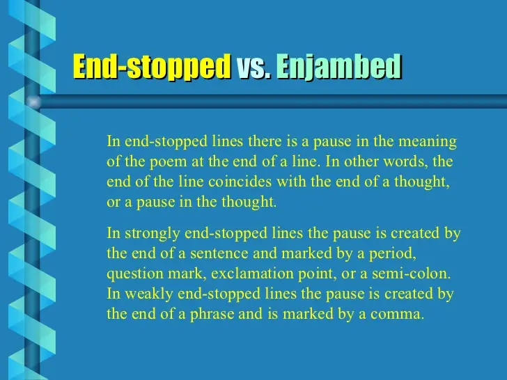 Enjambment Poems Poems