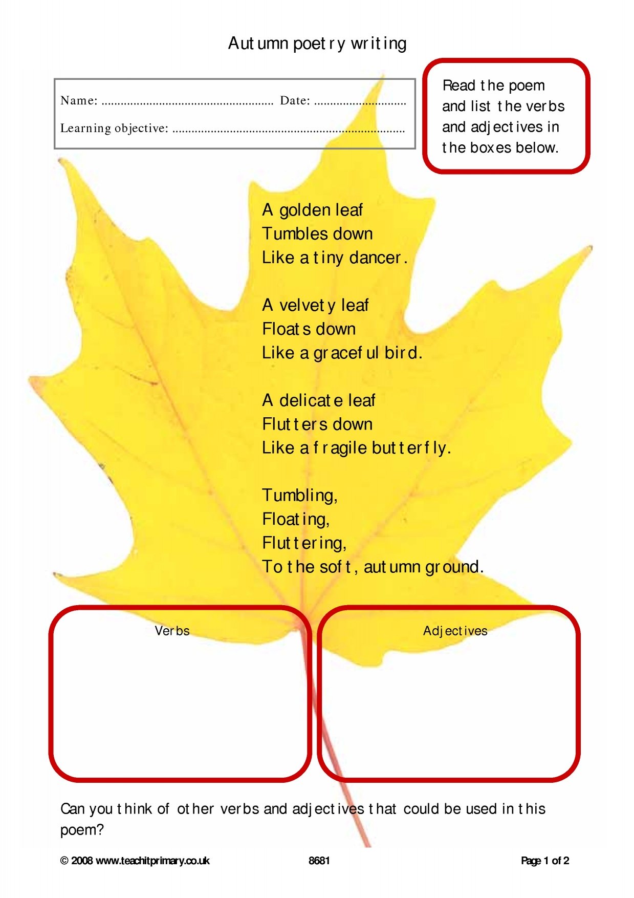 Ks1 Poems