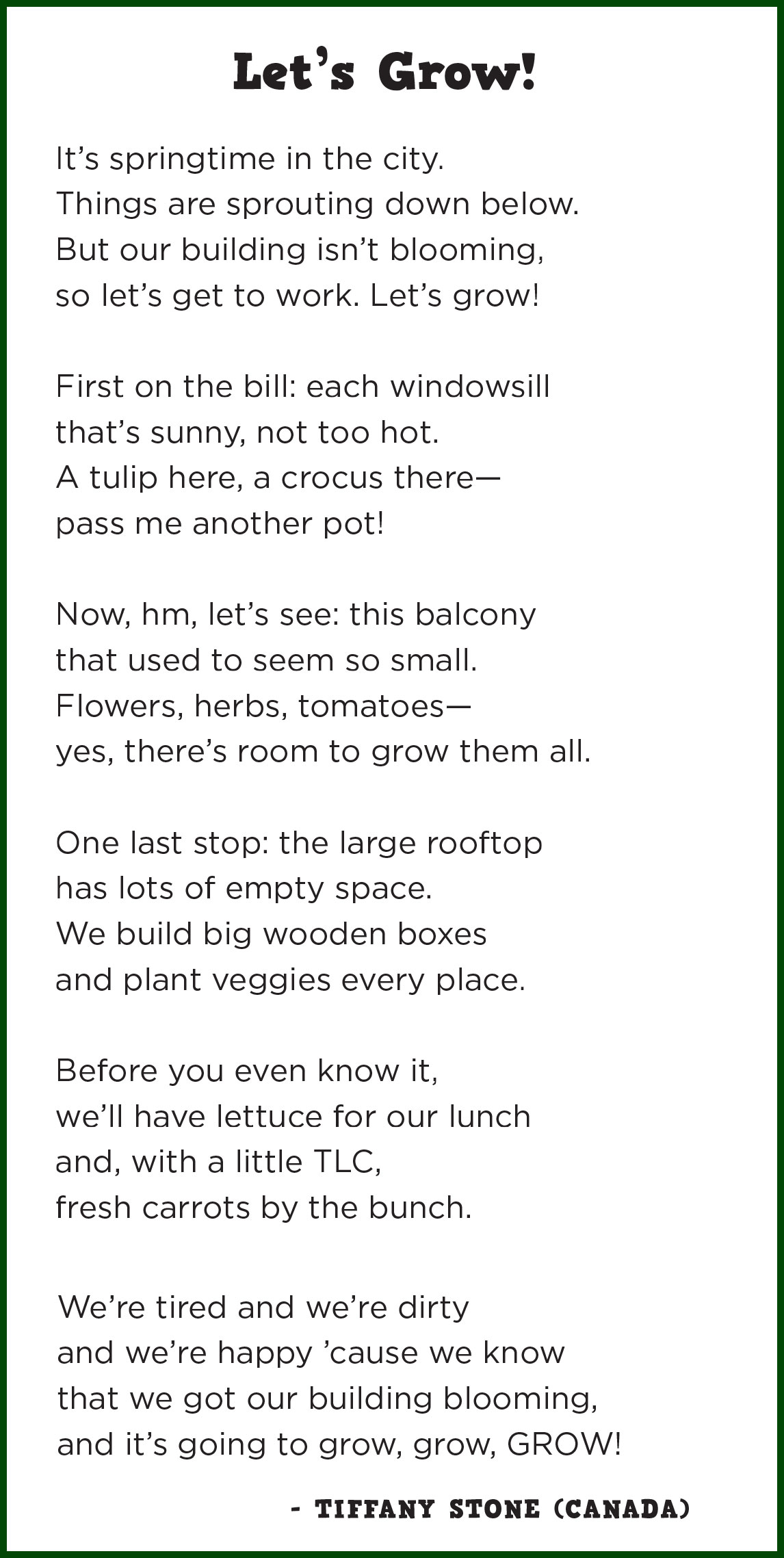 Planting Poems