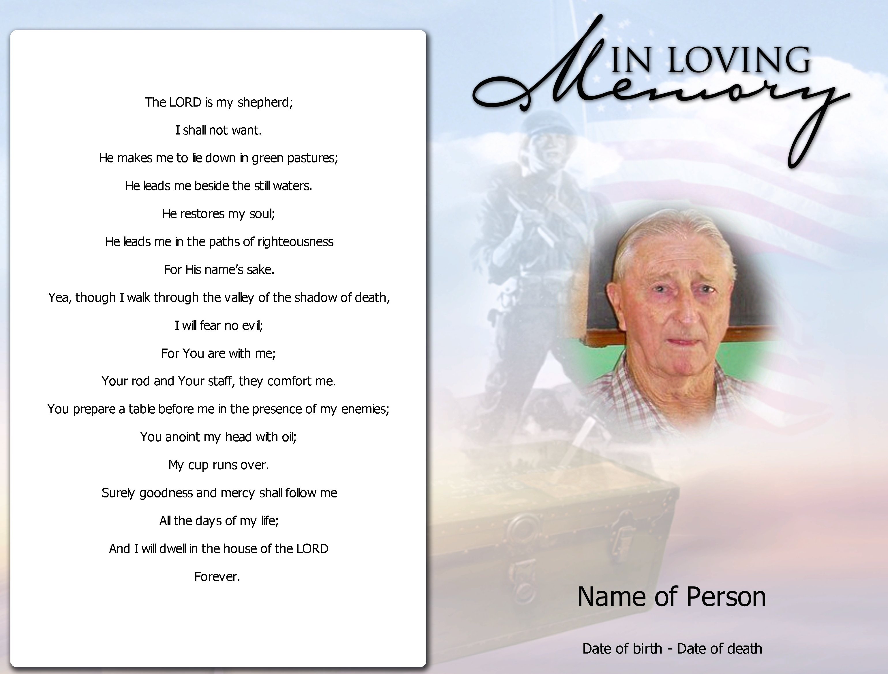 <strong>Free Funeral Program Templates</strong> - <strong>ObituariesHelp.org</strong> Funeral program obituary template