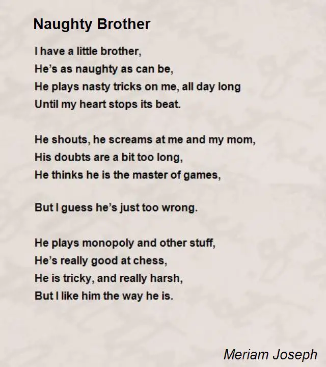 Sex poems about a brother