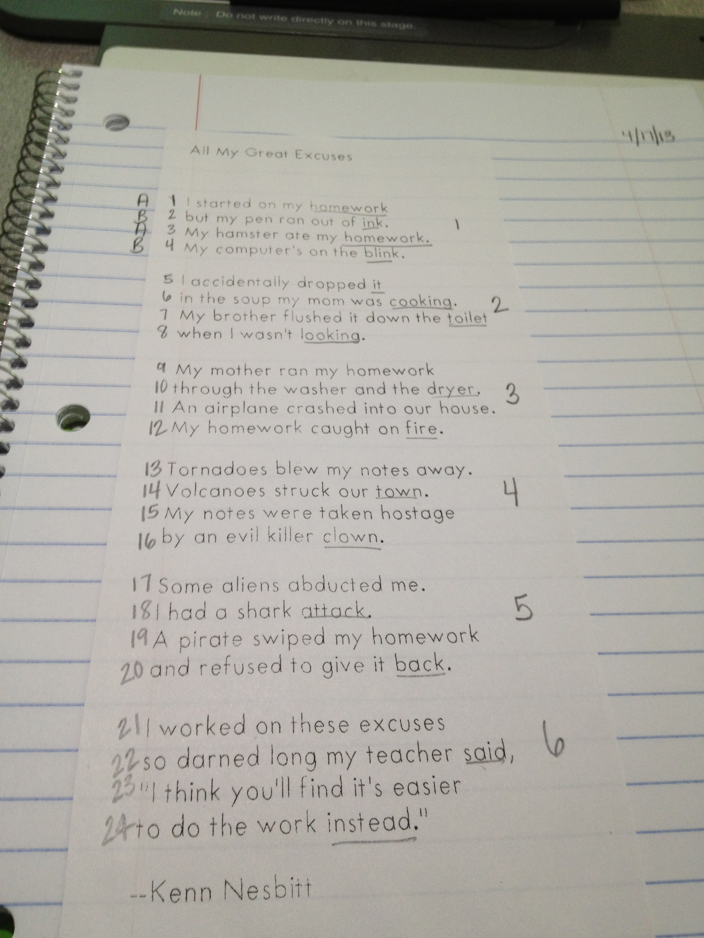 My robot does my homework kenn nesbitt