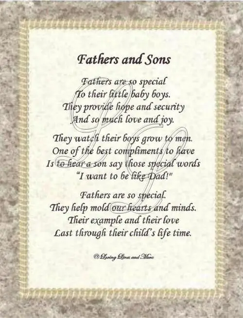 Father to son Poems
