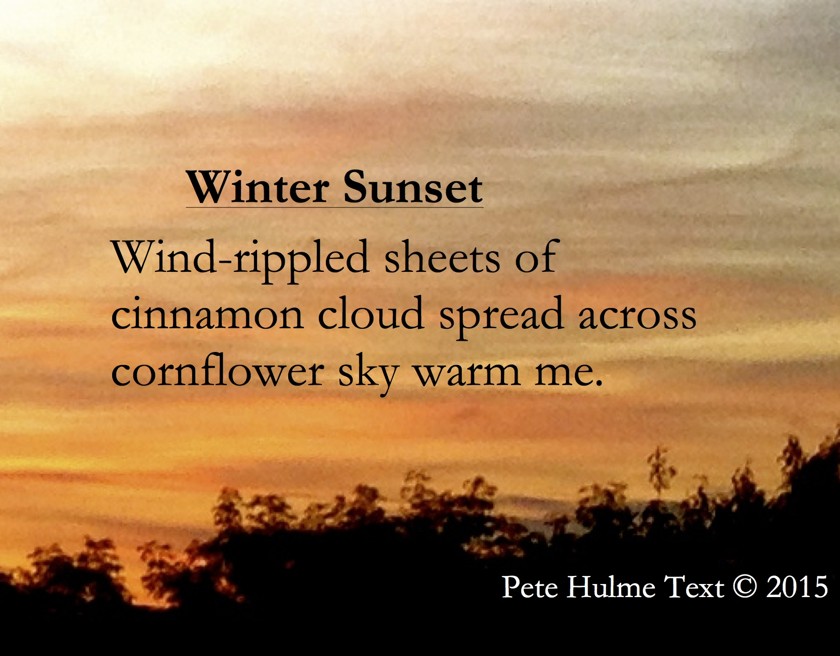 Sunsets Poems