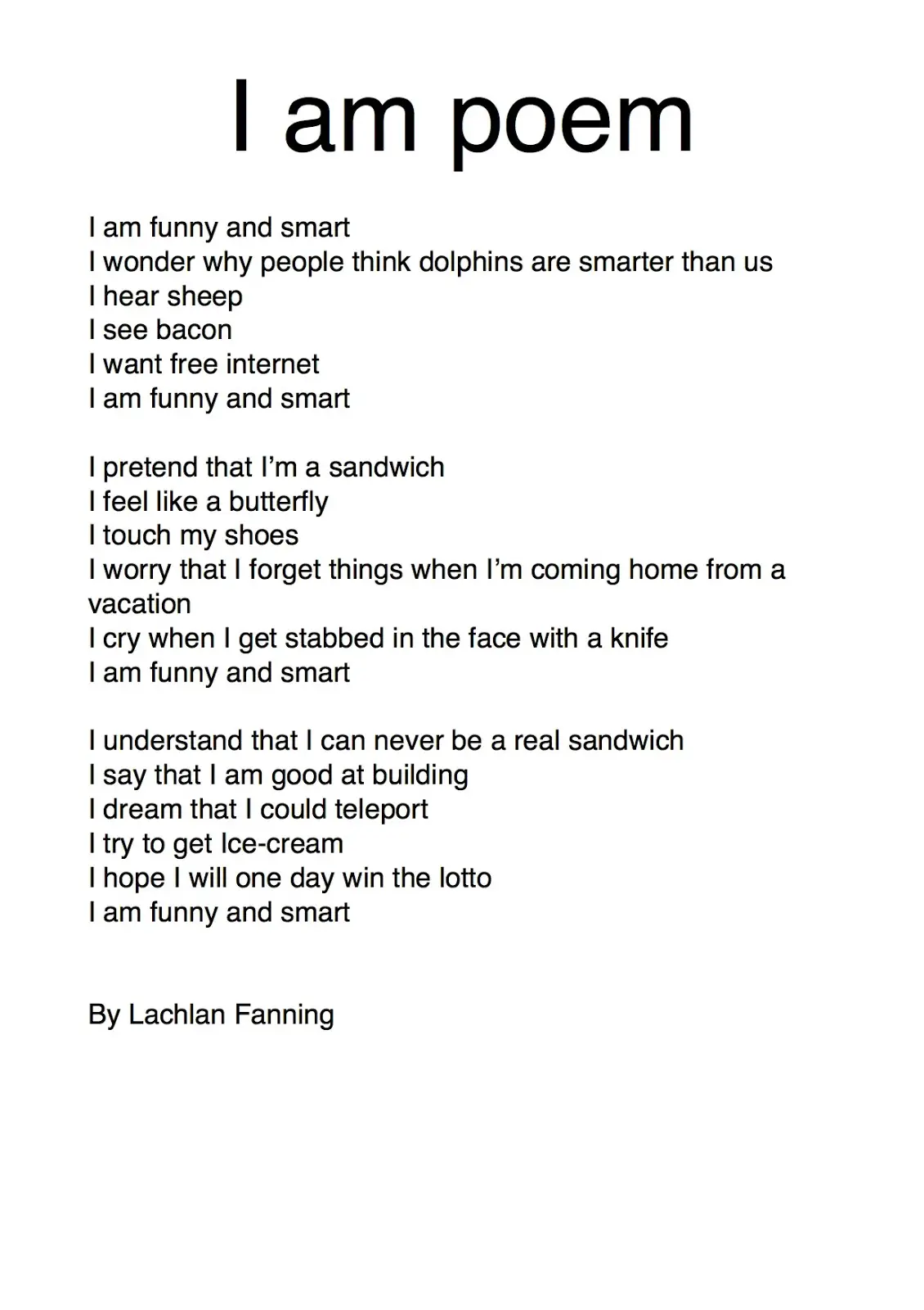 examples of i am poems