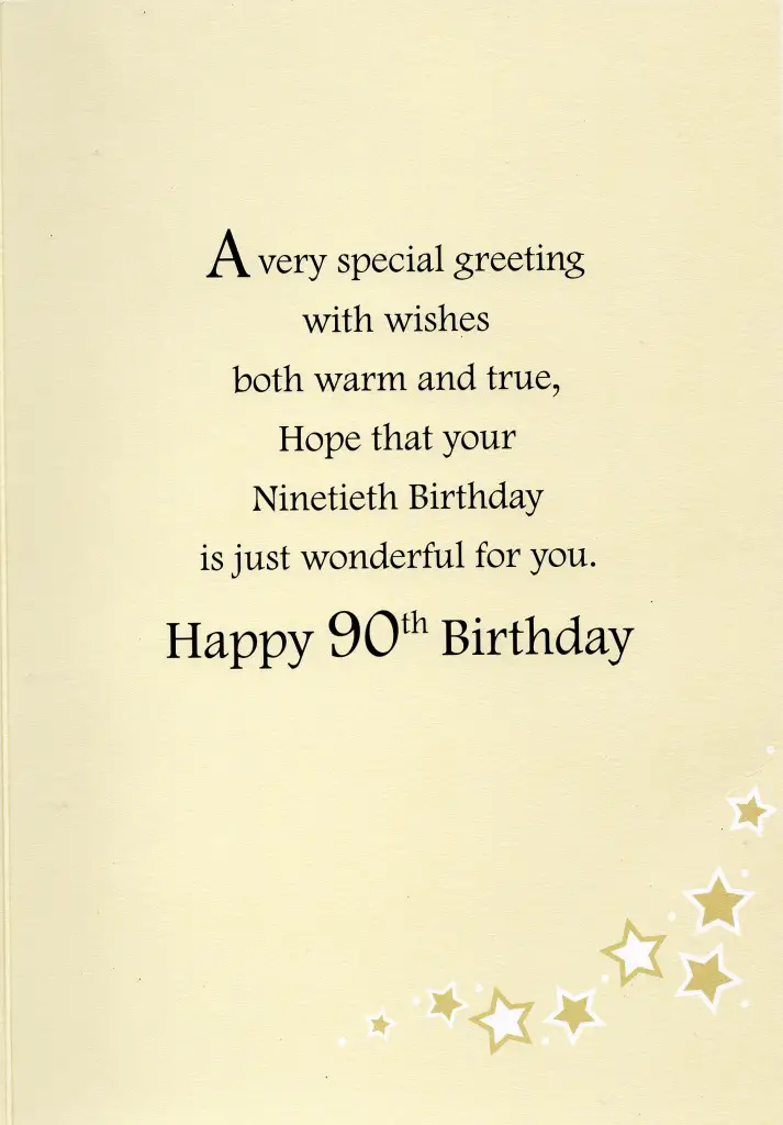 90th birthday Poems