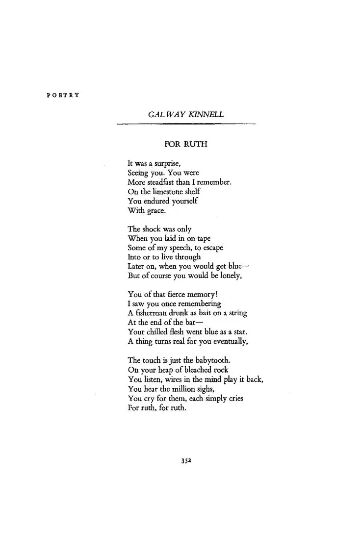Galway kinnell Poems
