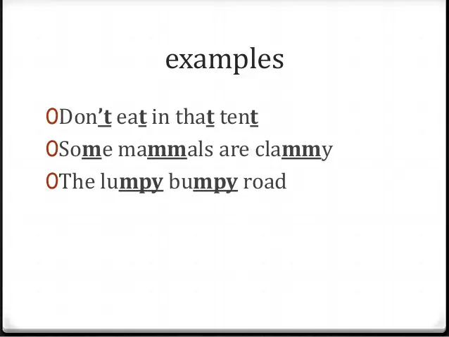 sample of assonance