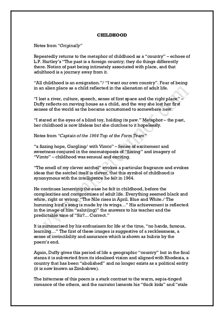 Childhood nostalgia essay picture