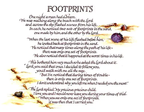 Conclusion -\u003e Footsteps Poem Spanish - graphic relating to Footprints in the Sand Poem Printable Version identify Conclusion -\u003e Footsteps Poem Spanish -