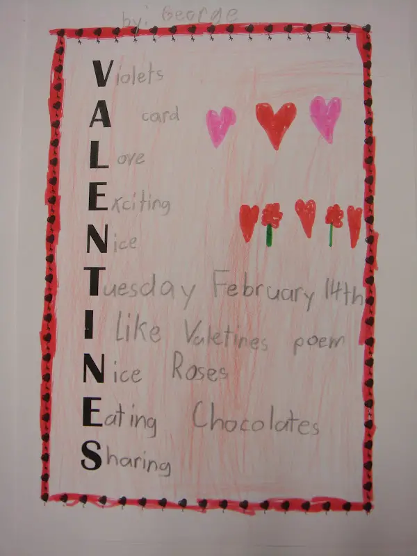 Valentine acrostic Poems
