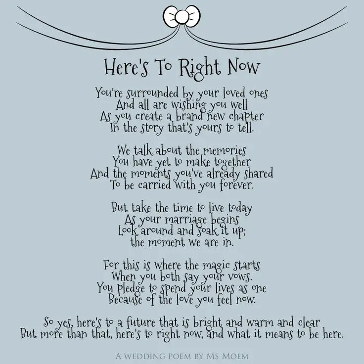Friendship Wedding Poems
