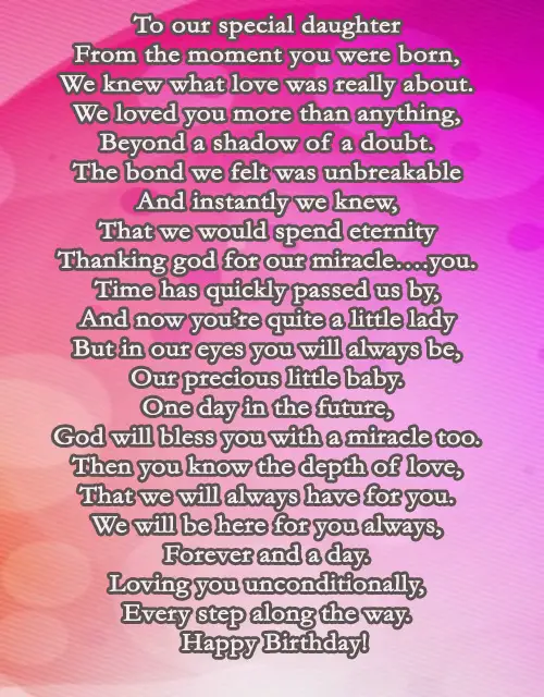 40th birthday poems for daughter