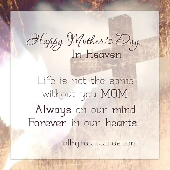 Mother's day in heaven Poems