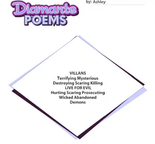 Diamante Poems