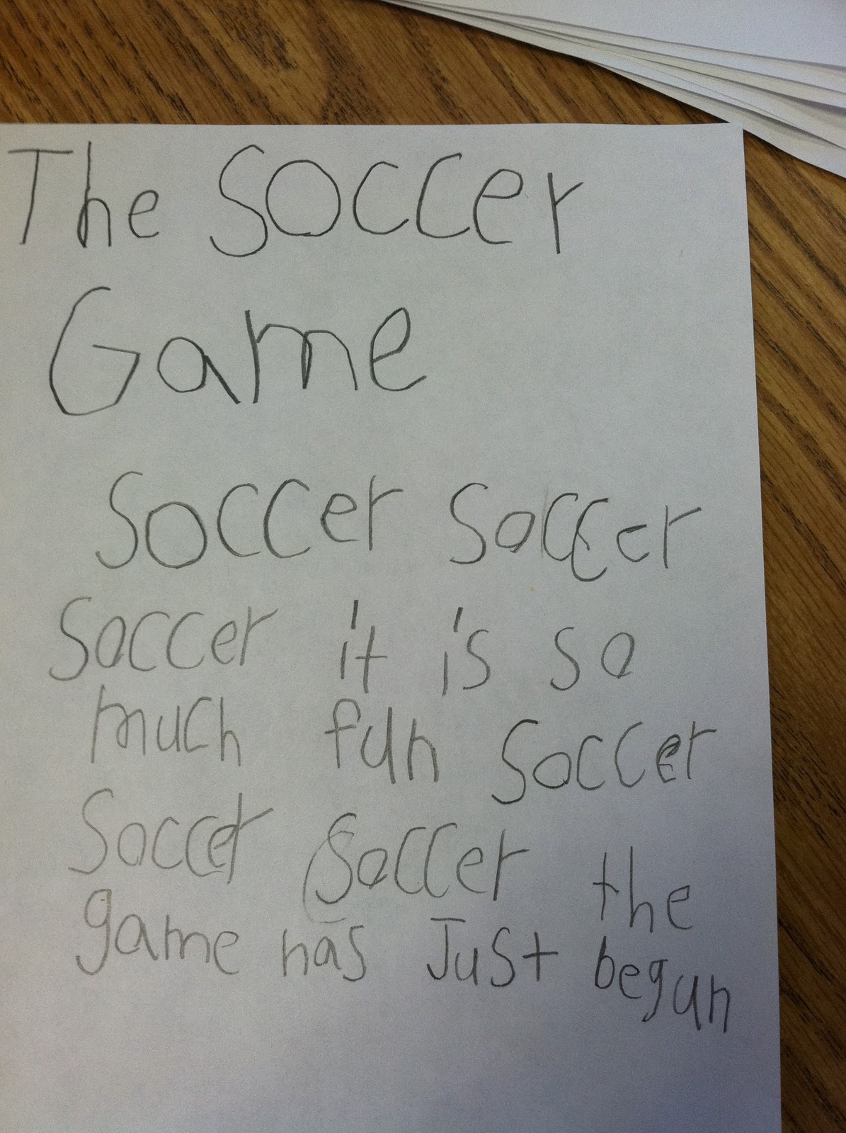 Short soccer Poems