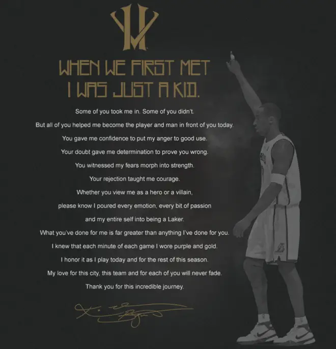 Kobe bryant Poems