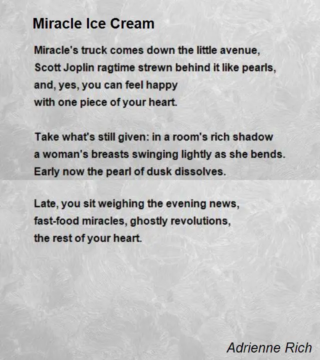 Ice cream Poems