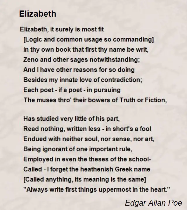 Edgar Allan Poe Short Poems