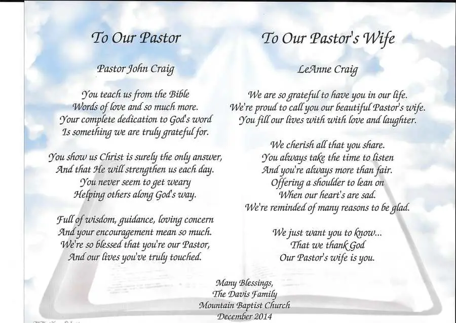 Printable Pastor Appreciation Poems pastor-poems