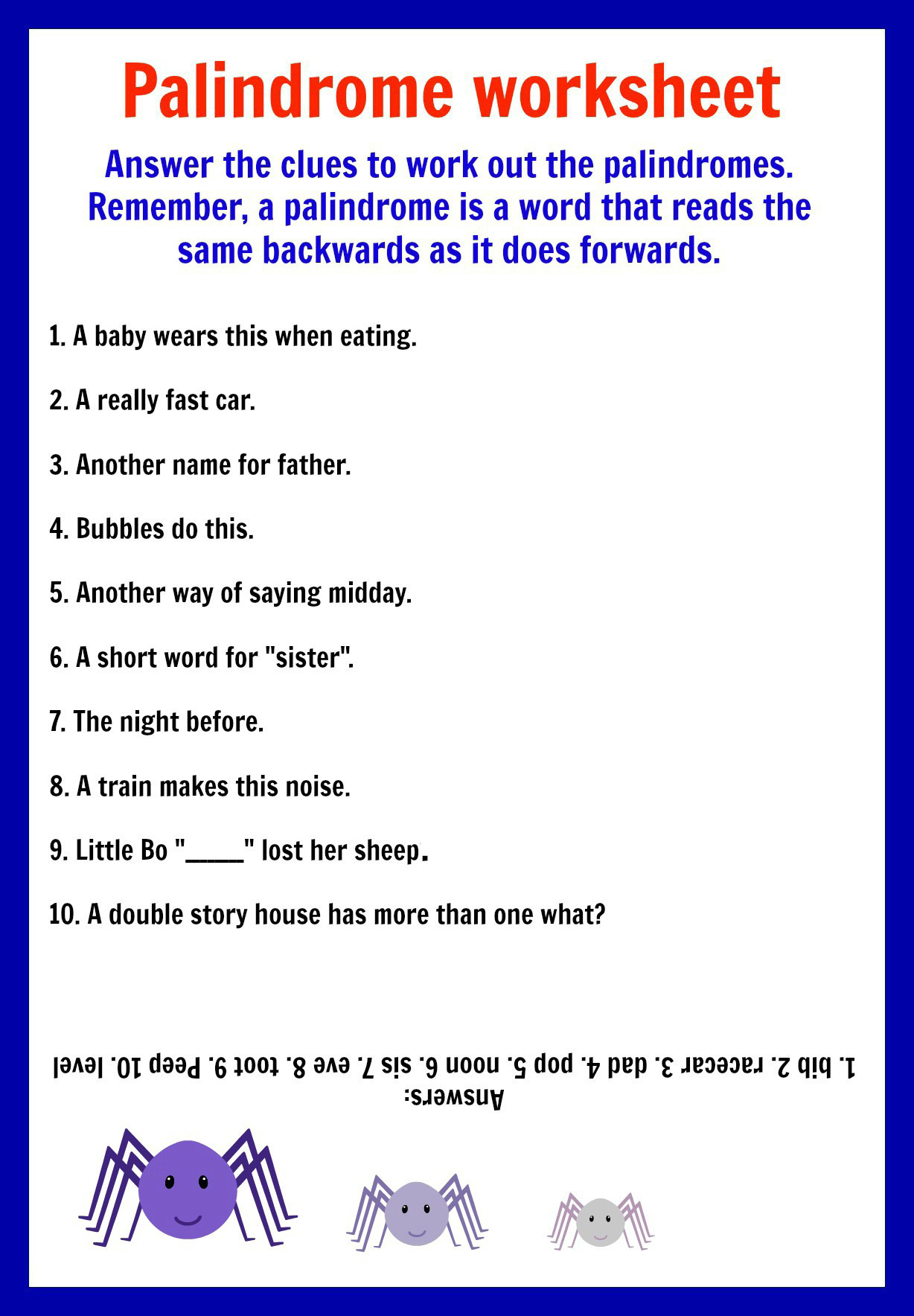 Palindrome Poems