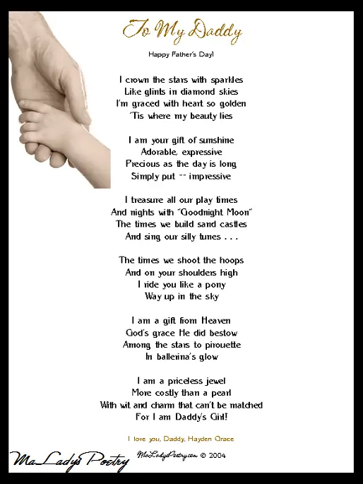 fathers day poems from daughter