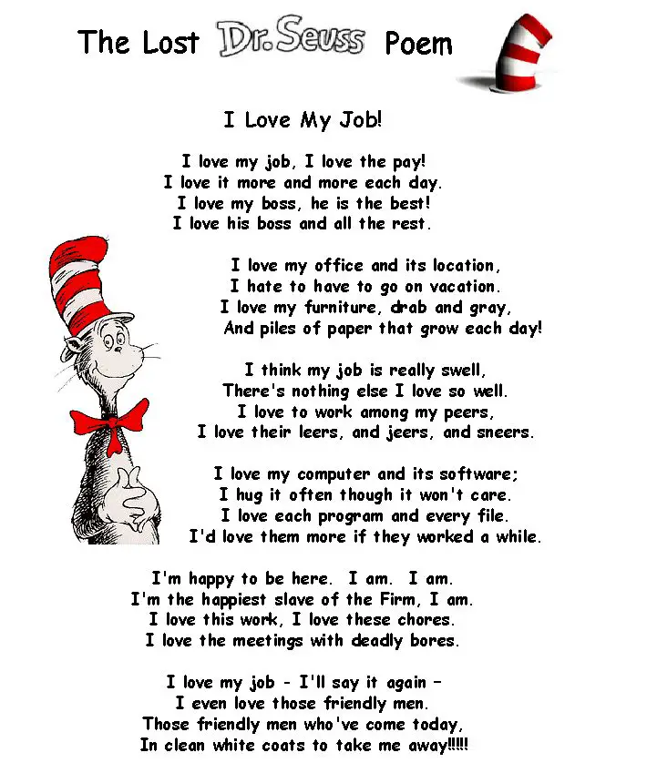 Short Dr Seuss Poems