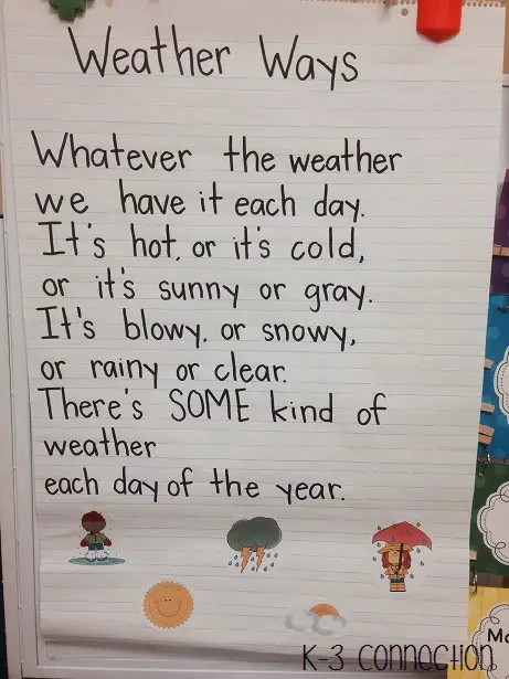 Weather Poems For First Grade