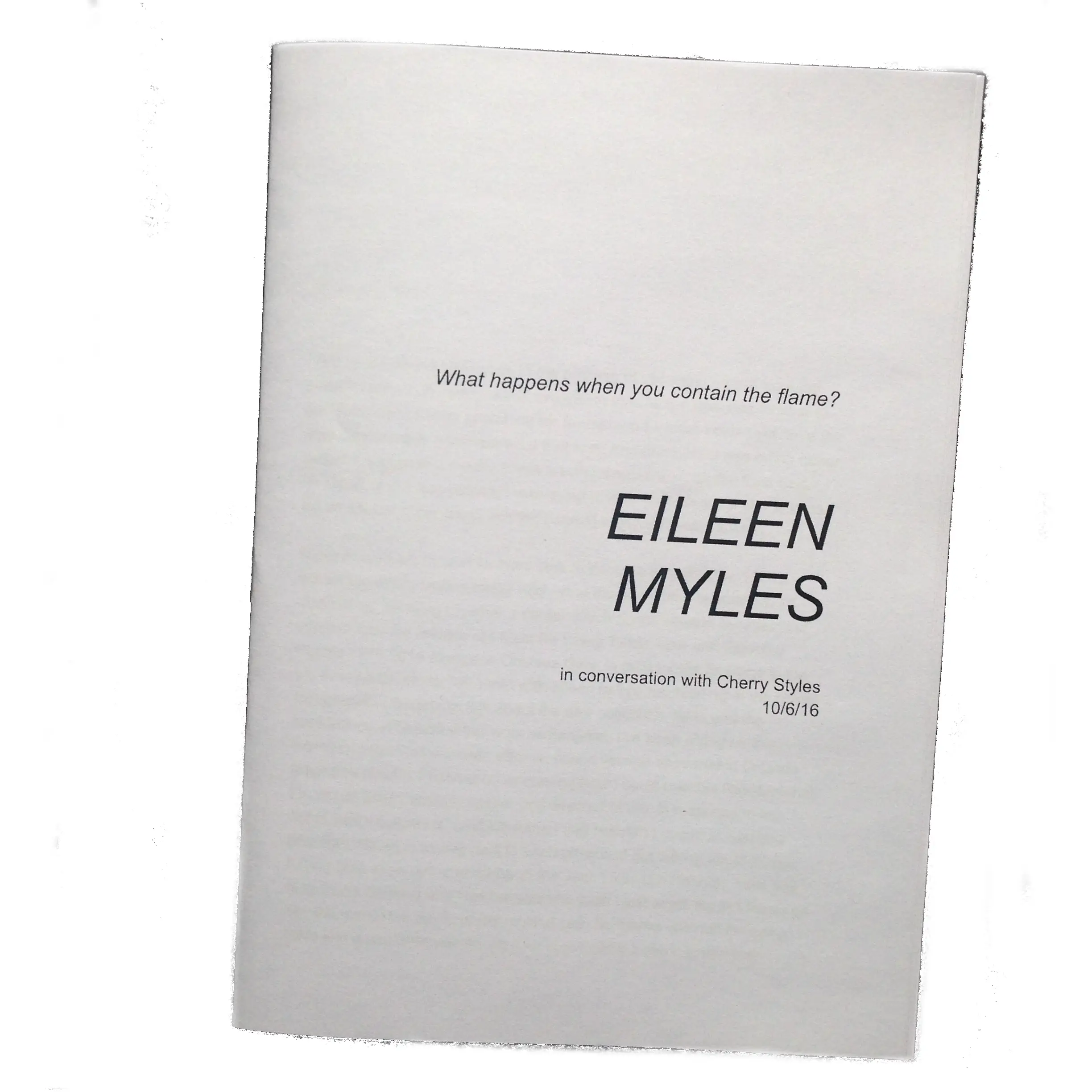 Eileen myles Poems