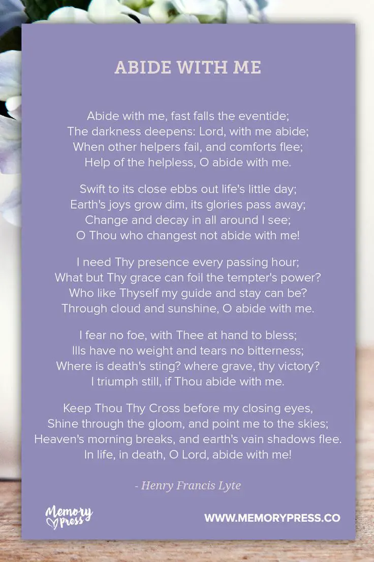 Funeral program poems