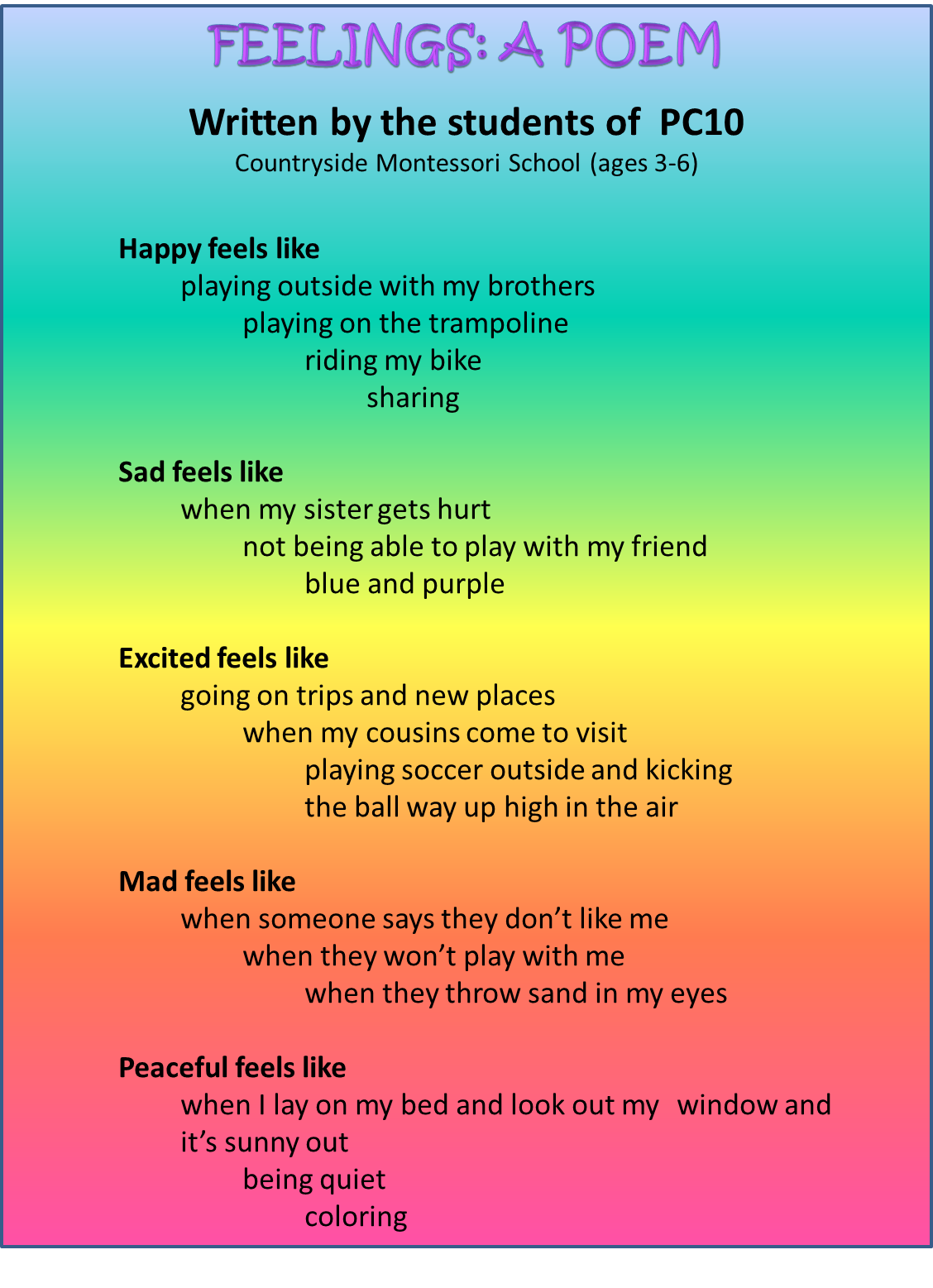Feelings Poems