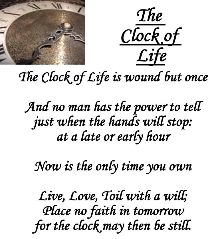 Poetry About Clocks at Lyle Devito blog