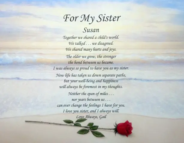 christian sister poems