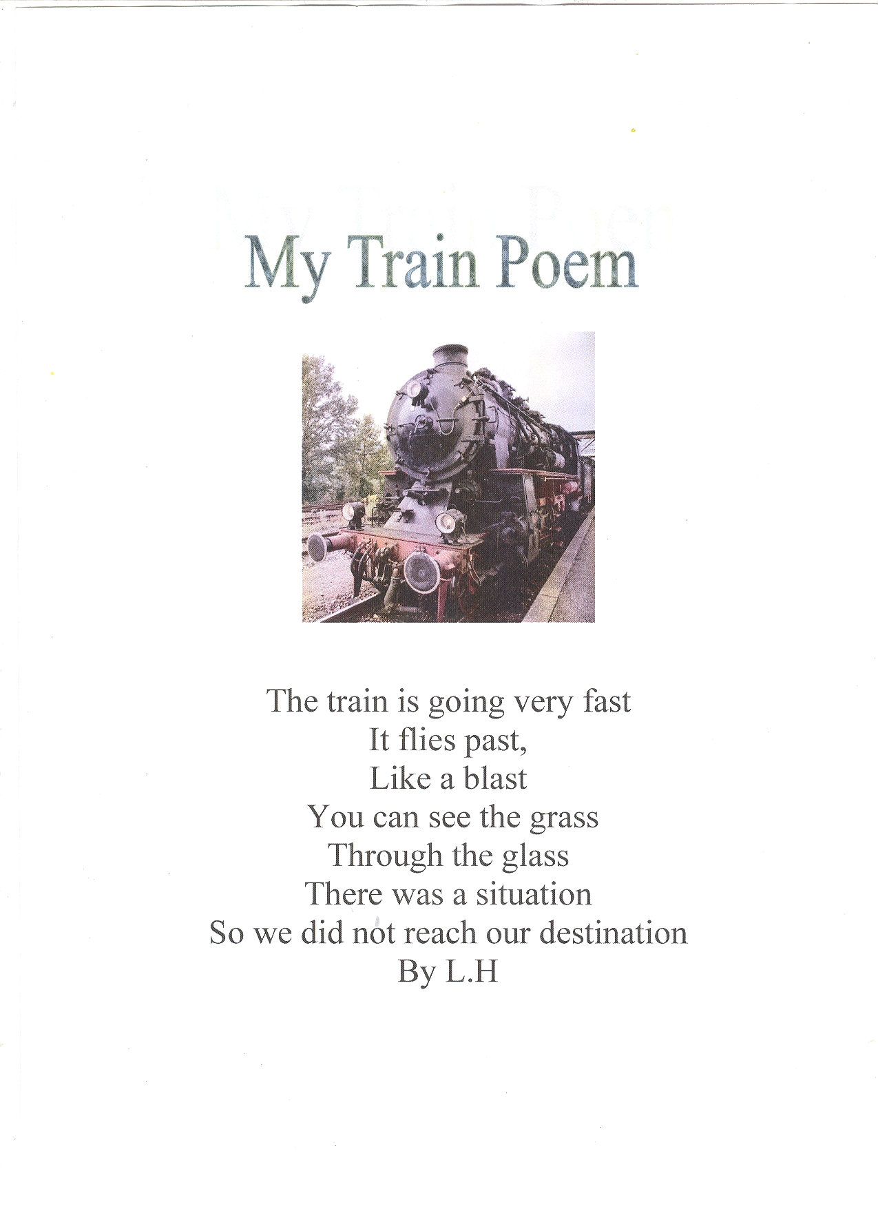 The Train Of Life Poem Printable