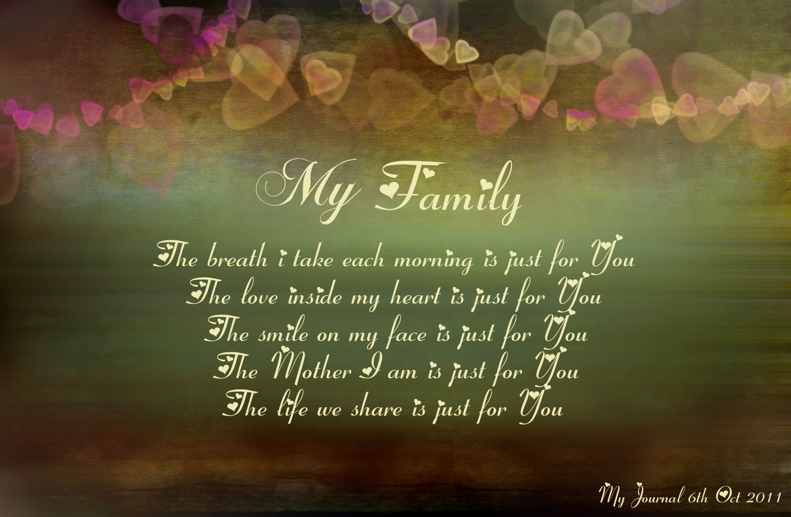 I love my family Poems