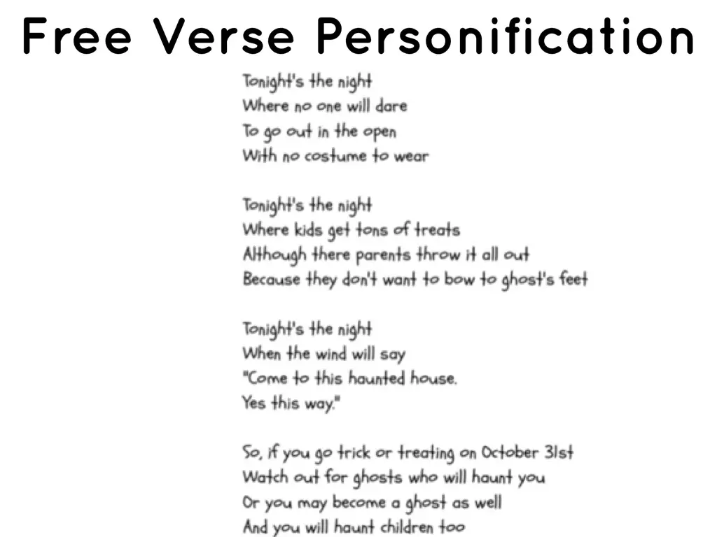 Free verse Poems