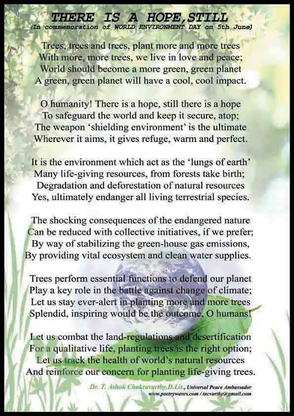 How to write a poem about the environment picture