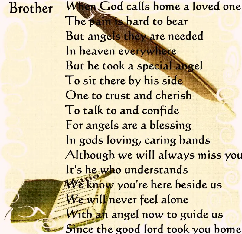 Brother to sister poems and quotes