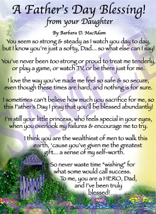 fathers day inspirational poems
