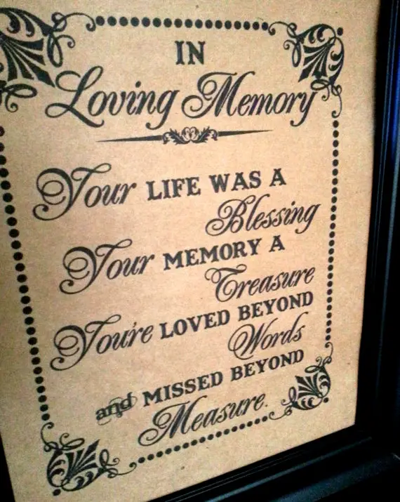 in loving memory sayings