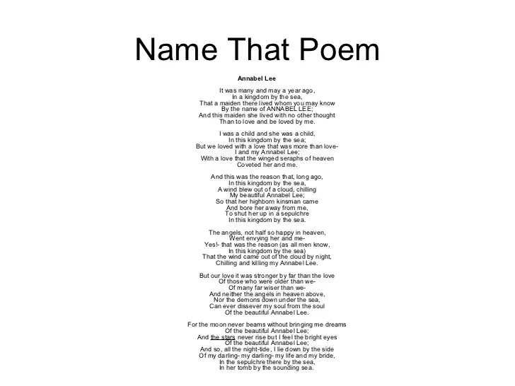 Naming Poems